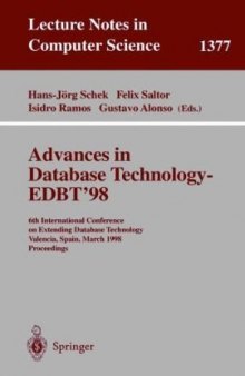 Advances in Database Technology — EDBT'98: 6th International Conference on Extending Database Technology Valencia, Spain, March 23–27, 1998 Proceedings
