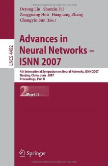 Advances in Neural Networks – ISNN 2007: 4th International Symposium on Neural Networks, ISNN 2007, Nanjing, China, June 3-7, 2007, Proceedings, Part II
