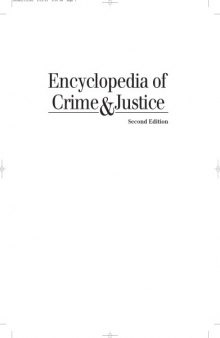 Encyclopedia of Crime and Justice