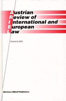 Austrian Review of International And European Law 2003 (Austrian Review of International and European Law)