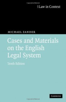 Cases and materials on the English legal system