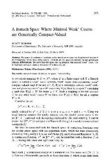 A Banach Space Where Minimal Weak Cuscos are Generically Compact-Valued