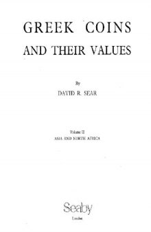 Greek coins and their values. Volume II (Asia and North Africa)