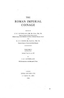 Roman Imperial Coins Volume 1 (31 BC - 69 AD)