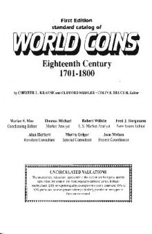 Standard Catalog of World Coins: 1701 - 1800