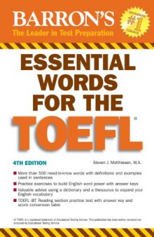 Essential Words for the TOEFL (Barron's Essential Words Series)