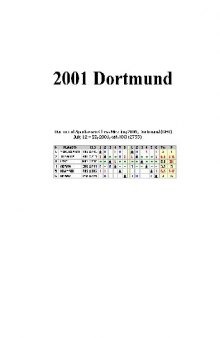 2001 Dortmund Tournament Book