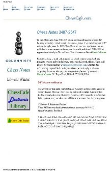 Chess Notes