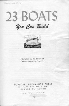 23 BOATS You Can Build   1950   Popular Mechanics