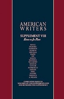 American Writers: Supplement VIII