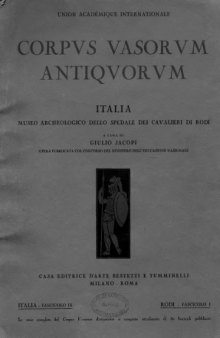 Corpus vasorum antiquorum: Rhodes Museum i (Italy 9)