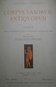 Corpus vasorum antiquorum: Rhodes museum ii (Italy 10)