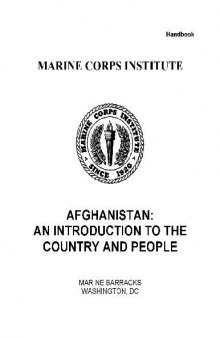 Afghanistan-An Introduction to the Country and People