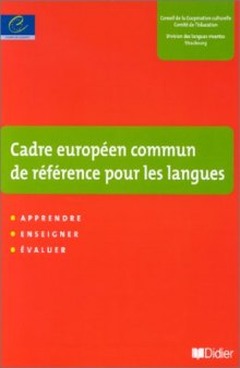 2001 Un cadre europeen commun de reference pour les langues
