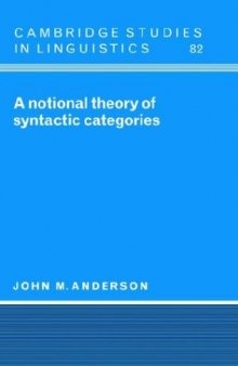 A notional theory of syntactic categories