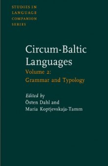 Circum-Baltic Languages: Typology and Contact, Volume 2: Grammar and Typology