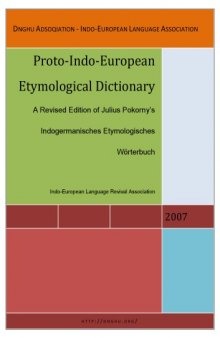Etymological dictionary of Proto-Indo European language