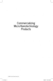 Commercializing Micro-Nanotechnology Products