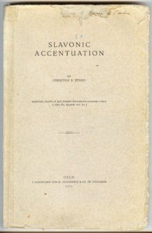Slavonic Accentuation