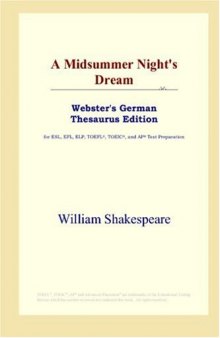 A Midsummer Night's Dream (Webster's German Thesaurus Edition)