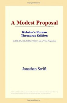 A Modest Proposal (Webster's Korean Thesaurus Edition)