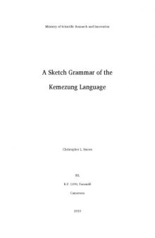 A Sketch Grammar of the Kemezung Language