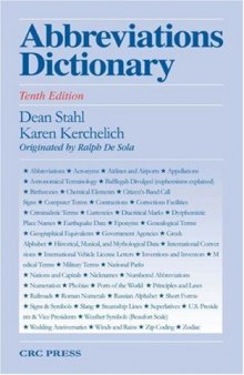 Abbreviations Dictionary, Tenth Edition