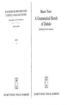 A grammatical sketch of Dahalo