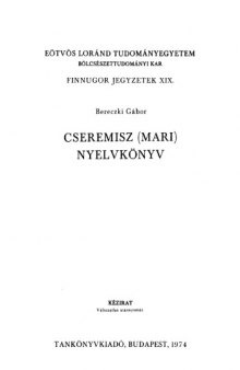 Cseremisz (mari) nyelvkönyv