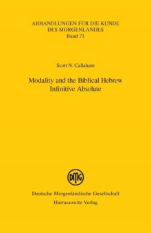 Modality and the Biblical Hebrew Infinitive Absolute