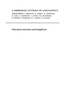 Discourse Structure and Anaphora: Written and Conversational English