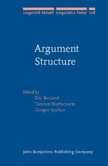 Argument Structure (Linguistik Aktuell   Linguistics Today)