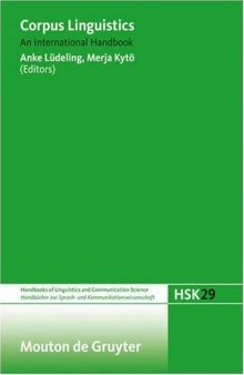 Corpus Linguistics: An International Handbook, Volume 1 (Handbooks of Linguistics and Communication Science)
