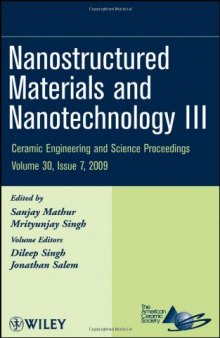 Nanostructured Materials and Nanotechnology III (Ceramic Engineering and Science Proceedings)