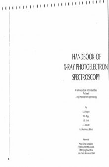 Handbook of X Ray Photoelectron Spectroscopy: A Reference Book of Standard Spectra for Identification and Interpretation of Xps Data 