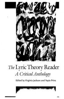 The Lyric Theory Reader: A Critical Anthology