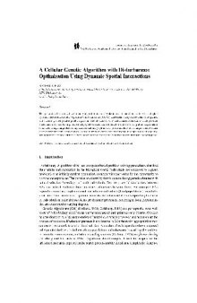 A Cellular Genetic Algorithm with Disturbances: Optimisation Using Dynamic Spatial Interactions