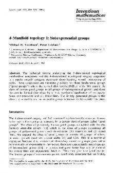 4-Manifold topology I: Subexponential groups