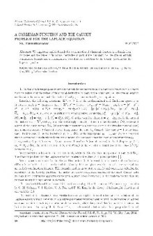 A Carleman Function and the Cauchy Problem for the Laplace Equation