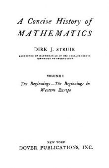 A concise history of mathematics