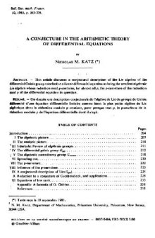 A conjecture in arithmetic theory of differential equations (Bull. Soc. Math. Fr. 1982)