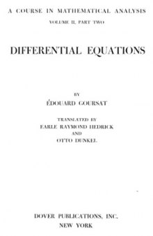 A course in mathematical analysis. - part.2 Differential equations