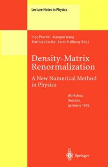 Density-Matrix Renormalization: A New Numerical Method in Physics Lectures of a Seminar and Workshop Held at the Max-Planck-Institut für Physik komplexer Systeme Dresden, Germany, August 24th to September 18th, 1998