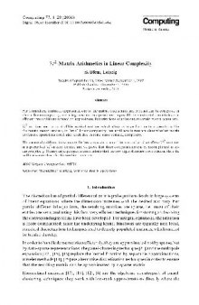 Matrix Arithmetics in Linear Complexity