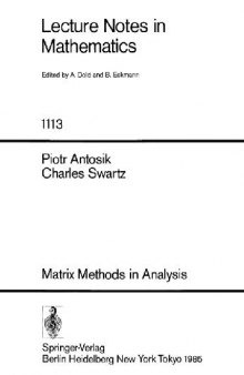 Matrix Methods in Analysis