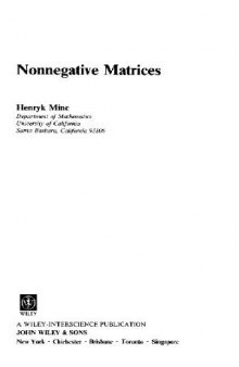 Nonnegative matrices