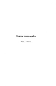 Notes on Linear Algebra [Lecture notes]