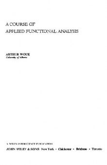 A course of applied functional analysis