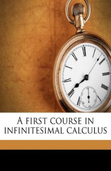 A first course in infinitesimal calculus