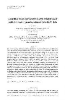 A marginal model approach for analysis of multi-reader multi-test receiver operating characteristic
